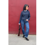 Pull avec col chemise intégré – Marron ou bleu | Melle Jeanne