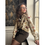 Short marron taille haute à pinces – Ceinture intégrée | XS à L