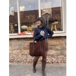 Pull avec col chemise intégré – Marron ou bleu | Melle Jeanne
