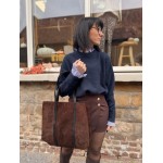 Pull avec col chemise intégré – Marron ou bleu | Melle Jeanne