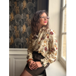 Blouse beige à détails fleuris – Automne | S à L