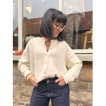 Cardigan blanc en maille douce | Taille unique 36 à 42