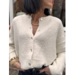 Cardigan blanc en maille douce | Taille unique 36 à 42