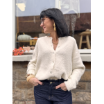 Cardigan blanc en maille douce | Taille unique 36 à 42