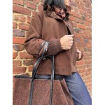 Trench marron col victorien 100% coton | Élégance chic et intemporelle