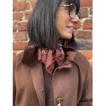 Trench marron col victorien 100% coton | Élégance chic et intemporelle