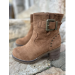 Bottines camel en daim – semelle contrastante | Melle Jeanne