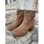 Bottines camel en daim – semelle contrastante | Melle Jeanne
