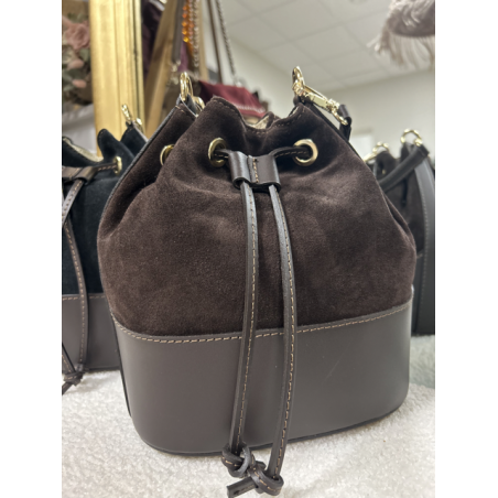Sac en cuir et daim – fabrication italienne | Melle Jeanne