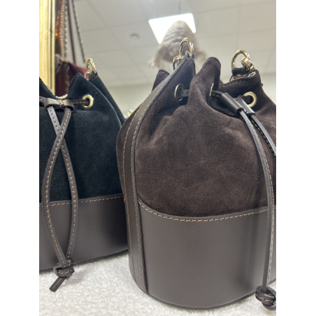 Sac en cuir et daim – fabrication italienne | Melle Jeanne