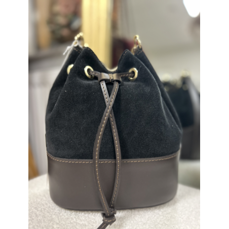 Sac en cuir et daim – fabrication italienne | Melle Jeanne