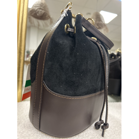 Sac en cuir et daim – fabrication italienne | Melle Jeanne