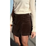 Jupe Short Côtelée Femme – Taille Haute Noir ou Marron – du 34 au 42 – Collection Sweet November