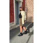 Veste Moumoute Écrue Femme – Détails Léopard – du XS au XL – Collection Sweet November