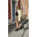 Veste Moumoute Écrue Femme – Détails Léopard – du XS au XL – Collection Sweet November