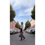 Chemise Vichy Marron et Écru Femme – Col Victorien Volanté – Tailles S, M, L – Collection Sweet November