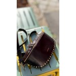 Sac Banane Femme en Cuir Noir ou Marron – Détails Cloutés & Inscription Rive Gauche – Collection Sweet November