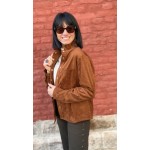 Surchemise Femme en Suédine Camel – Col Victorien & Boutons Pression – Tailles S, M, L | Sweet November