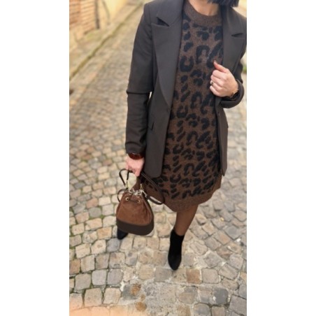 Robe Pull Léopard Femme – Taille Unique 36 à 42 – Collection Sweet November