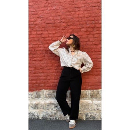 Chemise Femme à Carreaux Blanc et Noir – Du XS au L | Sweet November