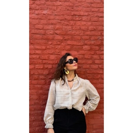 Chemise Femme à Carreaux Blanc et Noir – Du XS au L | Sweet November