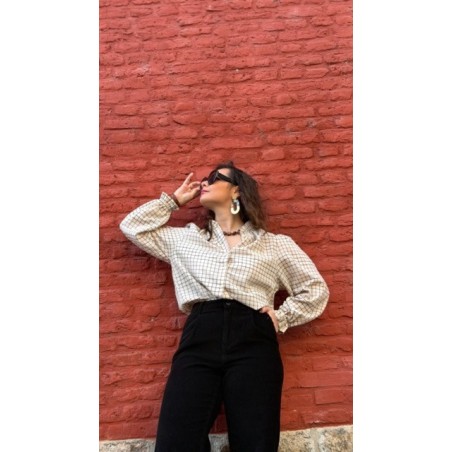 Chemise Femme à Carreaux Blanc et Noir – Du XS au L | Sweet November