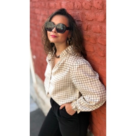 Chemise Femme à Carreaux Blanc et Noir – Du XS au L | Sweet November