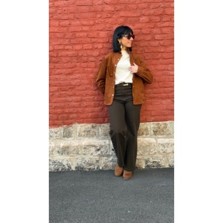 Bottines camel en daim – semelle contrastante | Melle Jeanne