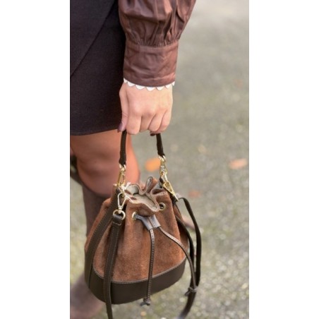 Sac en cuir et daim – fabrication italienne | Melle Jeanne