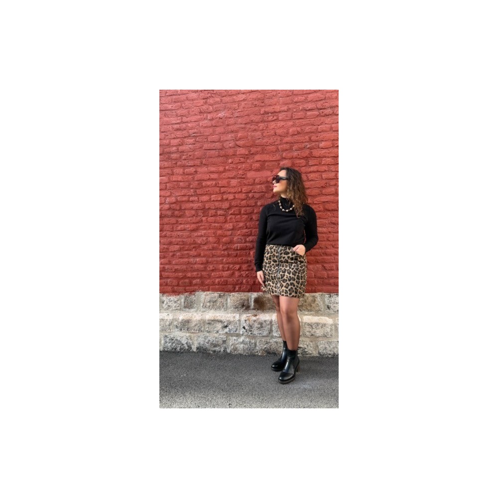 Jupe léopard femme zippée – Melle Jeanne
