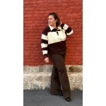 Jean large marron taille haute – Style Plus | Confort & style