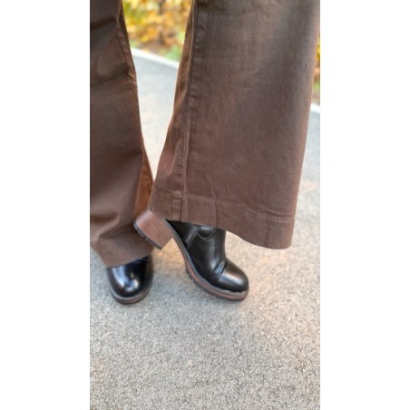 Jean large marron taille haute – Style Plus | Confort & style