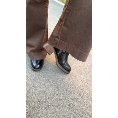 Jean large marron taille haute – Style Plus | Confort & style