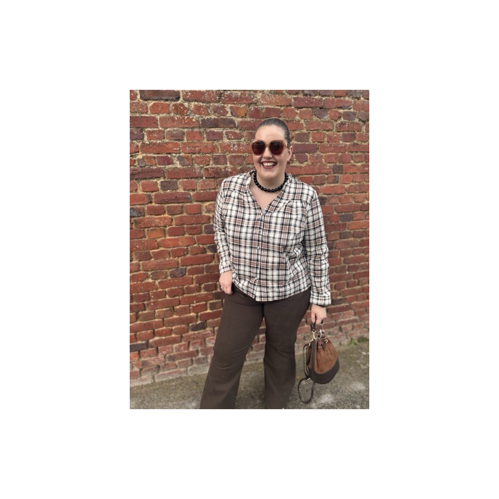 Blouse à carreaux grandes tailles – Confort & Style | Boutique Melle Jeanne - Style Plus