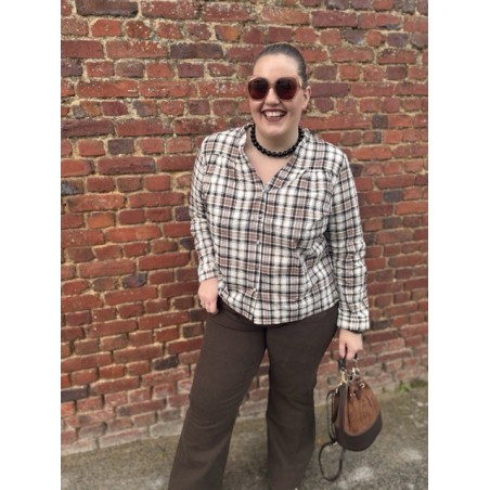 Blouse à carreaux grandes tailles – Confort & Style | Boutique Melle Jeanne - Style Plus