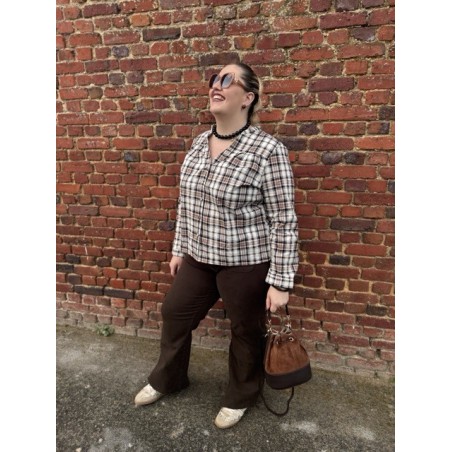 Blouse à carreaux grandes tailles – Confort & Style | Boutique Melle Jeanne - Style Plus