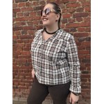 Blouse à carreaux grandes tailles – Confort & Style | Boutique Melle Jeanne - Style Plus