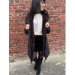 Doudoune mi-longue chaude avec fourrure amovible – XS au XXL