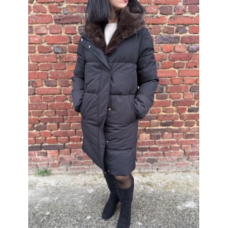 Doudoune mi-longue chaude avec fourrure amovible – XS au XXL