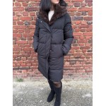 Doudoune mi-longue chaude avec fourrure amovible – XS au XXL