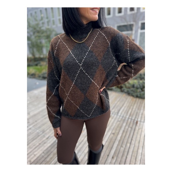 Pull Jacquard Col Montant – Maille Hiver | Boutique ARRAS