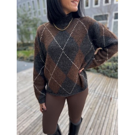 Pull Jacquard Col Montant – Maille Hiver | Boutique ARRAS