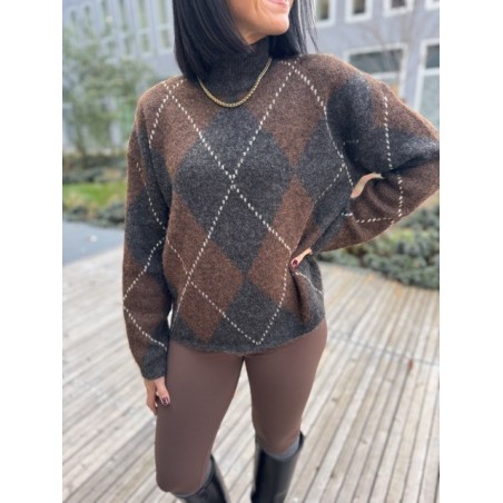 Pull Jacquard Col Montant – Maille Hiver | Boutique ARRAS