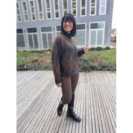 Pull Jacquard Col Montant – Maille Hiver | Boutique ARRAS