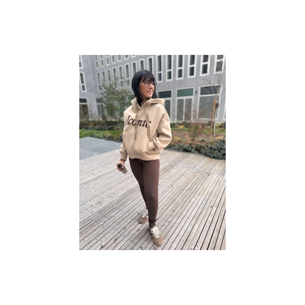 Sweat ICONIC Doublé Polaire – Cordon Léopard | Boutique ARRAS