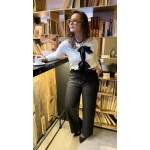 Pull à sequins avec nœud velours – Noir ou Blanc | Melle Jeanne