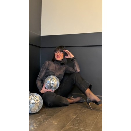 Sous-pull noir transparent scintillant | Melle Jeanne