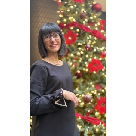 Robe noire manches longues à paillettes et nœuds velours | Melle Jeanne