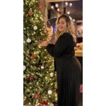 Cette robe Style Plus combine sophistication et confort grâce à son haut façon veste de tailleur et son bas fluide plissé. Le ha