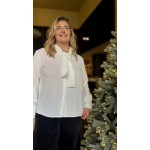 Chemise col lavallière noire ou blanche | Melle Jeanne